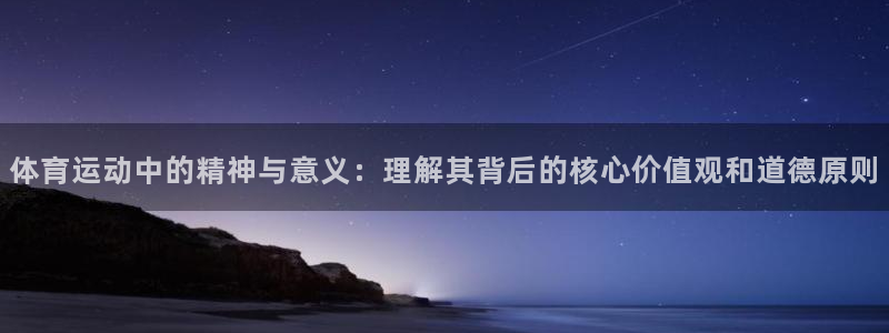 星速体育单独注册w995踮in：体育运动中的精神与意义：理解其背后的核心价值观和道德原则