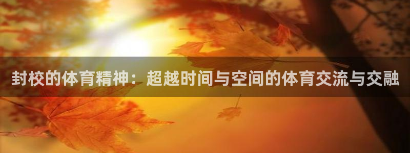 星速体育手机版：封校的体育精神：超越时间与空间的体育交流与交融